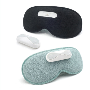 Rechargeable Heated Eye Mask with Vibration Massage Magnetic Controller Voice Announcement Eye Care Mask